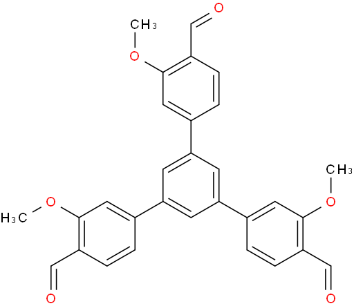 5'-(4-formyl-3-methoxyphenyl)-3,3''-dimethoxy-[1,1':3',1''-terphenyl]-4,4''-dicarbaldehyde